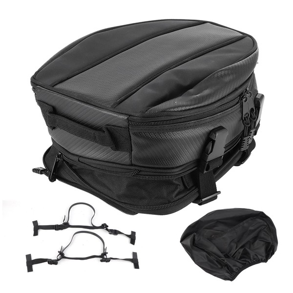 Joyzan Motorcycle Tail Bag, Waterproof Motorbike Saddle Rear Seat Luggage
