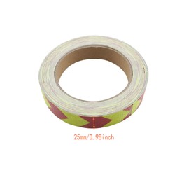 DGZZI Reflective Arrow Safety Tape 0.98 in. x 49 ft. Red Yellow Indicates Direction Marks Garage Used for Vehicles Trailers Boats Parking Lots Warehouses Storage Units Signs