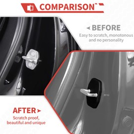 Amayum Interior Door Lock Covers Door Latch Guard Protector Fit for Dodge Charger/RAM 2010+,for Durango 2011+,for Journey 2009+,Pink