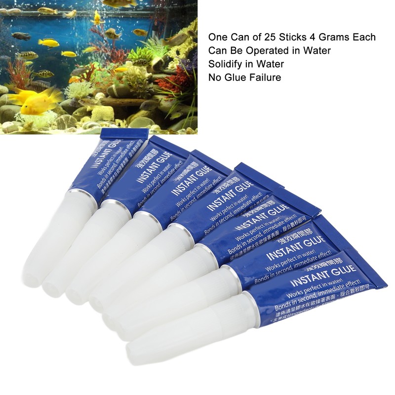 25Pcs Aquarium Landscaping Plant Glue Instant Glue Aquarium Fish Tank