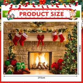 DTYGUIXE Christmas Backdrops, 210 x 150 cm Christmas Background for Photos Christmas Background Banner Wonderland Photo Christmas Background Banner for Christmas Party, Birthday