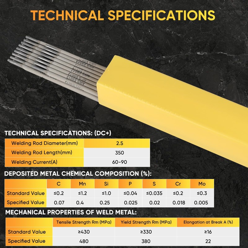 Arcomin E6013 3/32" Welding Rods 5LB - Carbon Steel Stick