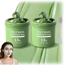 Mascarilla de Arcilla para Cara,1PCS Mascarilla de Barro Hidratante,Bubble Deep Cleansing Mask con cuchar, 90G,Gently Bubbles for Deep Cleansing,Purif