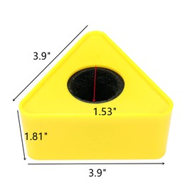 Dahszhi 2Pcs Triangular Microphone Stands,Microphone Triangular Interview Logo Flag Station,Yellow