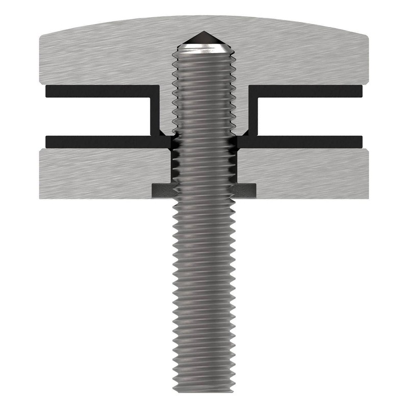 STEINBACHER© Stainless steel glass dot holder, diameter 52 mm, flat