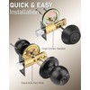 Brotima 2 Pack Entry Door Knob Lockset and Single Cylinder