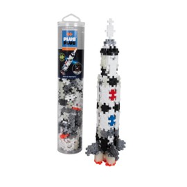 Plus-Plus 300.4182 9604182 Mini Ingenious Construction Toy, Tube Saturn V Rocket, Building Blocks Set, 240 Pieces, Multi-Coloured