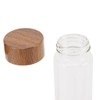 Coffee Bean Storage Tubes with Walnut Wood Stand Lid Glass