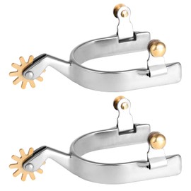 Lnrueg 2 Pack Horse Spurs, Stainless Steel Horse Spurs for Men Women, Western Cowboy Boot Spurs for Riding Equestrian