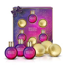 Baylis & Harding Midnight Fig & Pomegranate Festive Bauble Bath & Shower Gift Set (Pack of 1) - Vegan Friendly