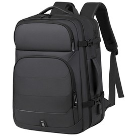 Wesoke Large Travel Backpack 17 Inch Laptop Backpack for Men Women, Big Carry on Backpack Expandable Luggage Suitcase Rucksack Casual Daypack with USB Port for Weekender Business Hiking, Black