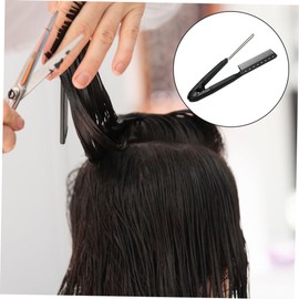 TOVINANNA Shaped Hair Straightening Comb Durable Styling Tool for Effortless Straightening Smooth Close Teeth Design Suitable for All Hair Types Black