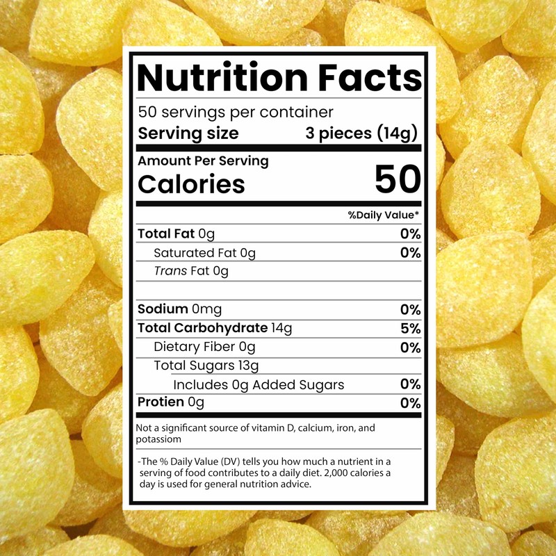 Claeys Sanded Lemon Drops Candy - Bulk Candy Lemon Drops