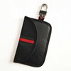 Faraday Leather Car Key Case RFID Remote Key Shielding, black,