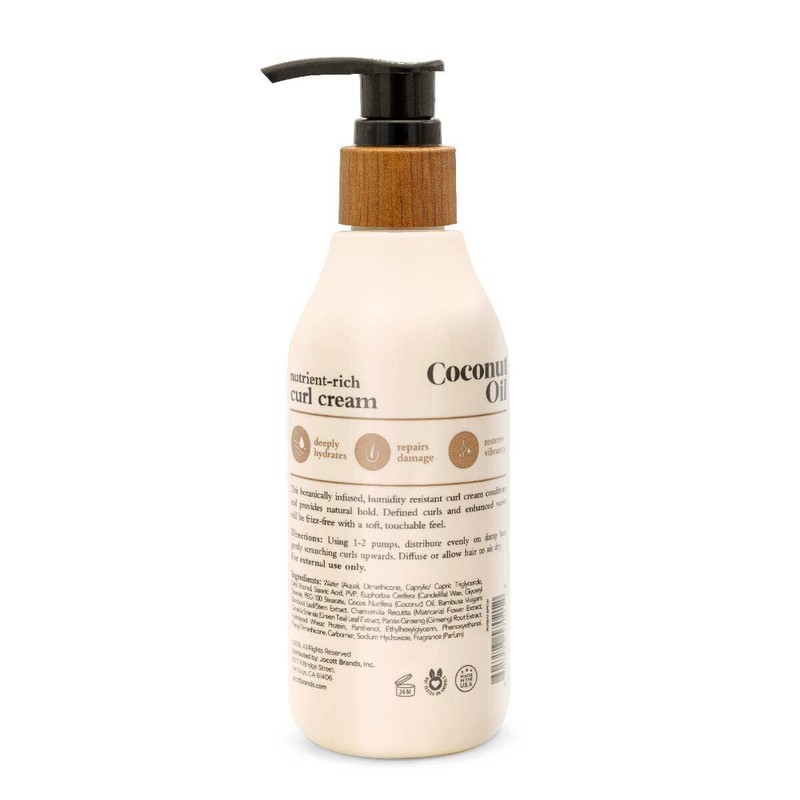Oliology Coconut Oil Curl Cream 8.5oz defines curls reduces frizz