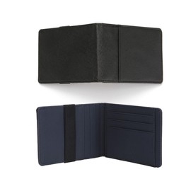 RisePlus Card Case Protection Slim Wallet Men and Women RFID Ultra Thin Credit Card Holder with 8 Card Slots, Money Band Card Wallet, Small and Compact, Vintage Style, blue, Minimalist