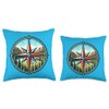 North Star Compass Rose Throw Pillow