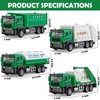 4 Packs Die-cast Mini Garbage Truck Toy, Metal Trash Truck