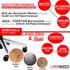 MYNEEED Office chair castors for hard floors, diameter 65 mm,