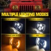 Unbranded Pair 5x7" 7x6" LED Headlight Hi-Lo DRL For Dodge