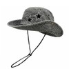 Jeans Denim Cowboy Hat for Women Y2k Crystal Star Washed