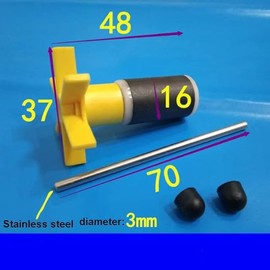 Impeller for Lay Z Spa Pump Impeller Replacement Filter Included Stainless Steel Shaft and Caps (Yellow)