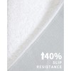 Disolla Toilet Rug U Shaped White 23x24 Machine Washable Non