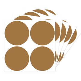 STARLIBOO Dot Stickers, 3 inch Removable Circle Stickers, Round Price Stickers, Writable Stickers for Office, Garage Sale,Yard Sale(200Pcs, Brown)