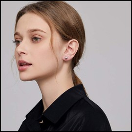 Hypoallergenic Ball Earrings Studs Set Cartilage Earrings Round Ball Studs Earrings for Women Men 4mm-8mm (6mm)