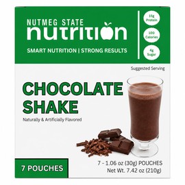 Nutmeg State Nutrition Batido Rico En Proteínas, 15 G De Proteína, 100 Calorías, 4 G De Azúcar, Bajo En Grasa, Apto Para Dieta Cetogénica, 7 Sobres...