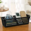 Yarebest 3-pack Small Plastic Handy Basket for Storage (Black)
