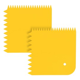 2Pcs Adhesive Spreader Plastic Trowel Notched Glue Spreader 1/2" 1/4" Tooth Hardwood Flooring Spreader Plastic Notch Trowel, 5" x 5"