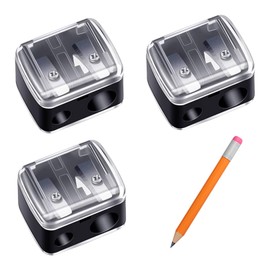 Pack of 3 Pencil Sharpeners for Eyeliner Pencils, Sharpener with Tin, Universal for Thickness, Thin Pencils, Precise Cosmetic Sharpener for Eyelet, Lip Liner and Eyebrow Pencil, Makeup Sharpener,