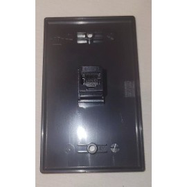 Buyer's Choice 1 New Ethernet Wall Plate CAT6 1-Port RJ45 Single Gang Network Female Black