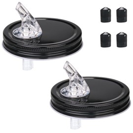 2 pack wide mouth pour spout lid for mason jar,Free flow pour spout for wide mouth mason jar 3.4 in,Perfect for any liquidLeak-Airtight Leak Proof and built to last