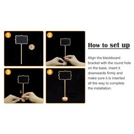 15 Pack Wood Mini Chalkboard Signs (Water-Based Chalk and Replacement Stickers Are Included) Small Rectangle Chalkboards Blackboard for Weddings, Message Board Signs and Special Event Decorations