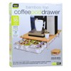 Bamboo Top Coffee Pod Drawer for Keurig Compatible Single Serve K-cups ~ Holds 35 K-cups