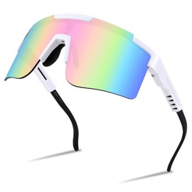 FEISEDY Cycling Sports Sunglasses Wraparound Adjustable Legs Visor for Men Women Outdoor Shield B2837