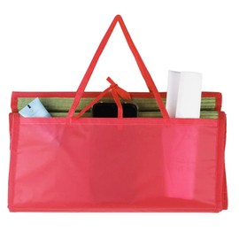 ARBUTUS Beach Mat, Picnic Blanket with Carry Handle and Compartment for Storing Book, Sunglasses, Sunscreen, Ideal for Beach, Pool or Garden (170 x 60 cm, Red)