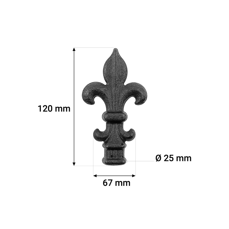 Gal Industrial 1 x Decorative Spike 120 x 67 mm