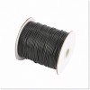 ArtisanPapa Black Waxed Polyester Cord - High-Quality 90 Yards 2mm