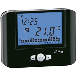 VEMER VE766900 MITHOS Digital Heating Thermostat Room Thermostat with Weekly Programming, Power Supply 230 V, Black