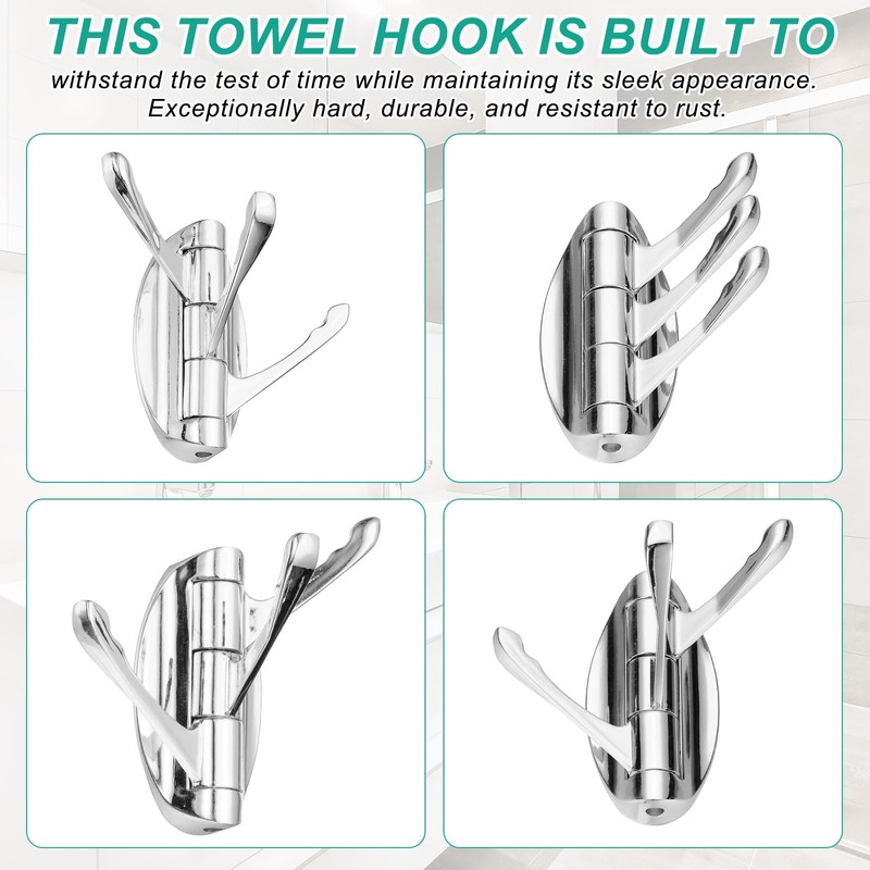 PATIKIL Swivel Towel Hooks Foldable Towel Hook Clothes Hooks Hanger