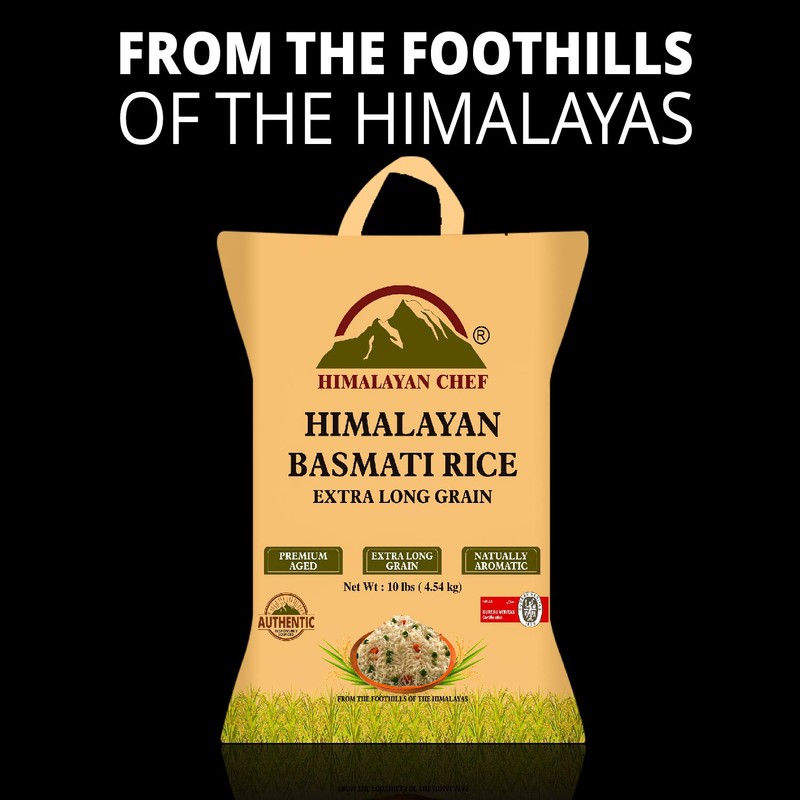 Himalayan Chef, Basmati Rice10 lbs, Natural, 160 Ounce