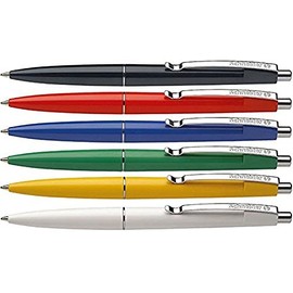 Schneider Office Ballpoint Pens M Tip Pack of 50 Assorted Colours Blue Ink