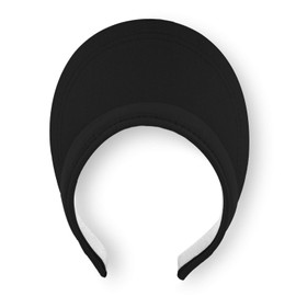 fiebig Visor | Schattenspender für das Gesicht | Clipvisor in One Size | In vielen Farben aus 100% Baumwolle | Sommerkappe mit Frotteeband Innenfutter | Sonnenschutz Schirmcap (schwarz)