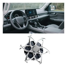 Sandfren Car Air Vent Clip, Snowflake Rotating Vehicle Air Conditioner Outlet Vent Ornaments, Creative Automotive Dashboard Decorative Accessories, Universal for SUV RV Truck (Silver)