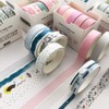 YUBBAEX 5 Rolls Washi Tape Set Creative Basic Skinny Masking