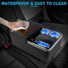 Car Center Console Armrest Organizer: with W-ireless Charging, Fast Charging,