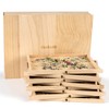 Becko US Wooden Puzzle Sorting Trays with Sliding Drawer Design,